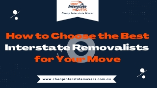 How to Select the Best Interstate Moving Companies