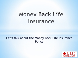 money back life insurance