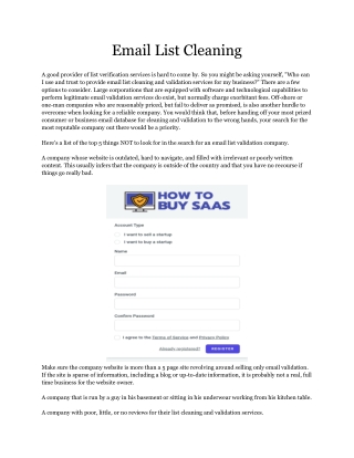 Email List Cleaning