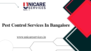 Pest Control Services In Bangalore