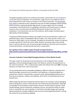 Pre-Printed Liners Market Expected to Witness a Sustainable Growth by 2028