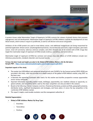 mTOR Inhibitors Market