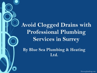Avoid Clogged Drains with Professional Plumbing Services in Surrey