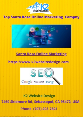 Top Santa Rosa Online Marketing Compny