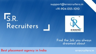 S.R. Recruiters - Recruitment services in India