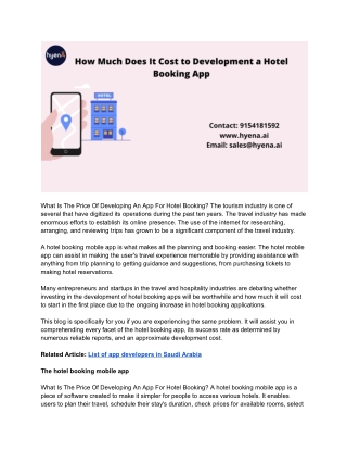 How Much Does It Cost to Development a Hotel Booking App
