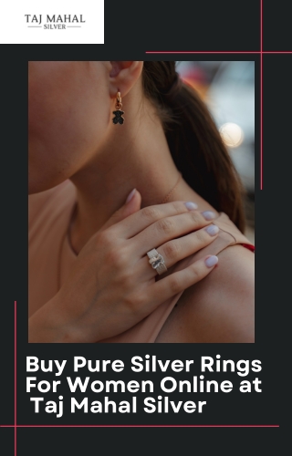Buy Pure Silver Rings For Women Online at Taj Mahal Silver