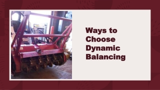 Dynamic Balancing Companies