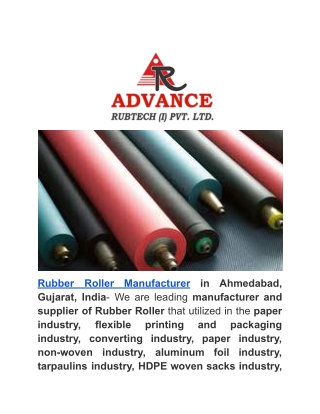 RUBBER ROLLER Manufacturer