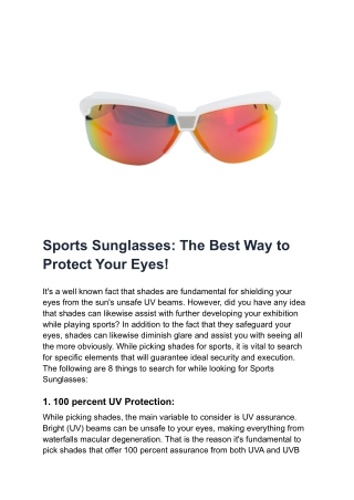 Sports Sunglasses_ The Best Way to Protect Your Eyes (1)