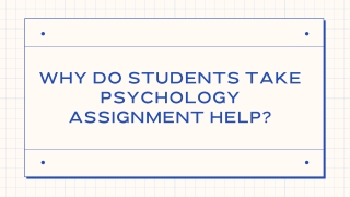 Why Do Students Take Psychology Assignment Help?
