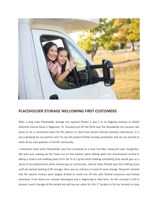 RV Storage Facilities in Conroe - Placeholder Storage