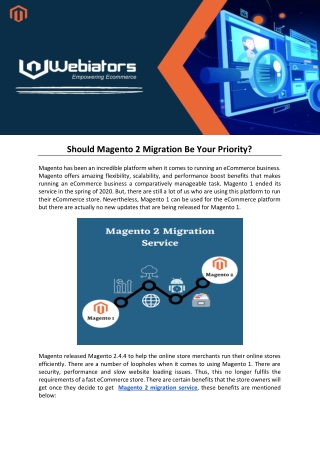 Should Magento 2 Migration Be Your Priority