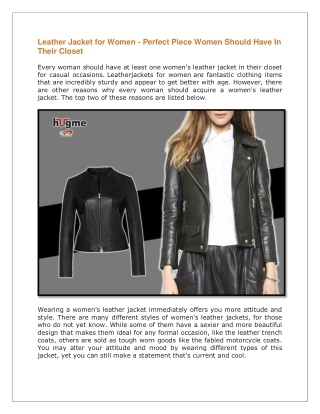 Leather Jacket for Women