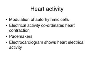 Heart activity