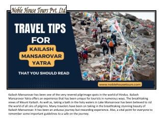 Travel Tips for Kailash Mansarovar Yatra That You Should Read