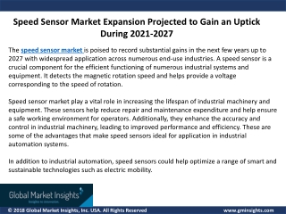 Speed Sensor Market
