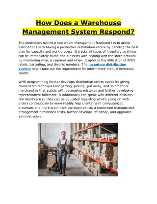 How Does a Warehouse Management System Respond?