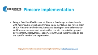 Pimcore Implementation