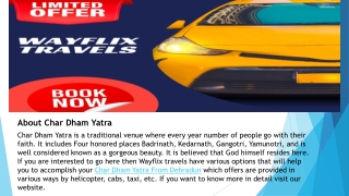 Char Dham Yatra From Dehradun