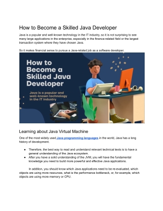 How to Become a Skilled Java Developer