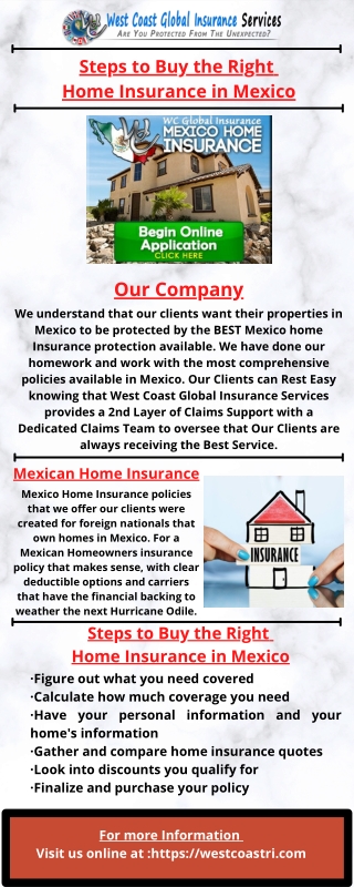 Steps to Buy the Right Home Insurance in Mexico
