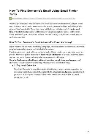 1How To Find Someones Email Using Email Finder Tools
