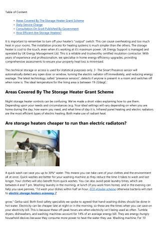 5   Up-and-comers To Watch In The Free Storage Heaters Grants Industry