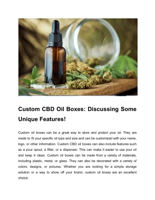 custom cbd oil boxes