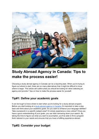 Study Abroad Agency in Canada (1)