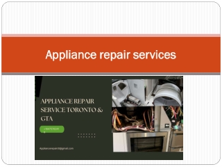 Appliance repair services