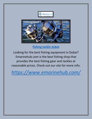 Fishing Tackle Dubai | Emarinehub.com