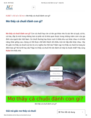 Mơ thấy cá chuối đánh con gì_ - Kubet Ab