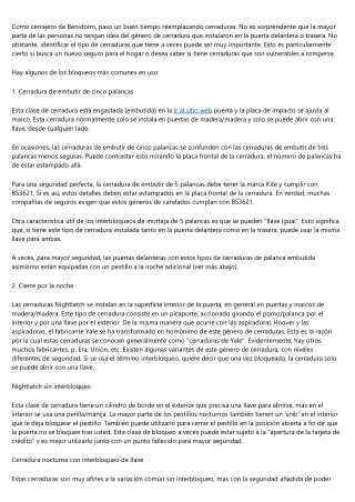 Sugerencias, trucos y consejos de Cerrajeros Benidorm para mejorar la seguridad