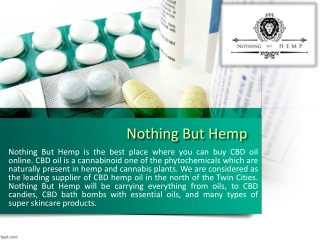 CBD Oil for Pain Relief - Nothingbuthemp