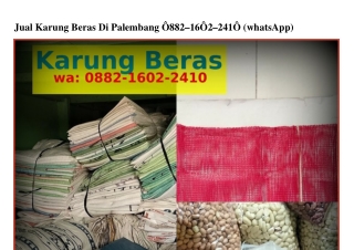 Jual Karung Beras Di Palembang 088ᒿ–lᏮ0ᒿ–ᒿ4l0{WA}