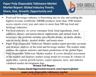 Paper Pulp Disposable  FMCG