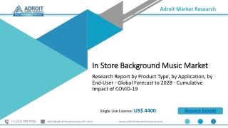 In-Store Background Music Market  Share,Trends,Scope and Opportunities 2021-2028