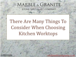 There Are Many Things To Consider When Choosing Kitchen Worktops