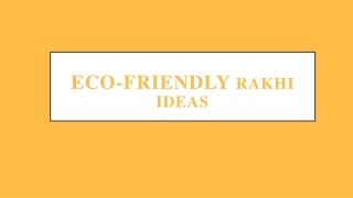 Eco-friendly Rakhi Ideas
