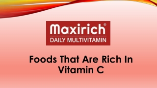 Find Foods That Are Rich In Vitamin C