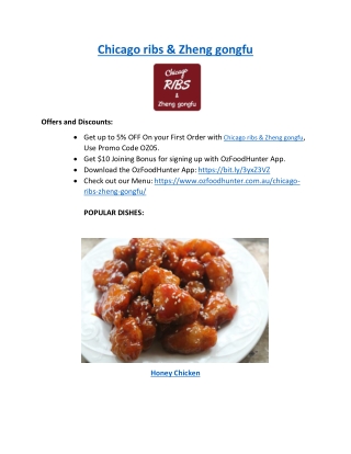 5% off - Chicago ribs St Mary Restaurant Menu, NSW