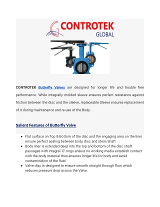 Butterfly valves