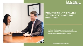 Employment law updates important changes for employers