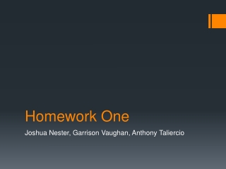 Homework One