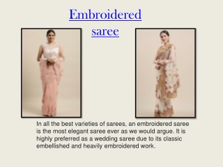 Embroidered Design Art Silk Sarees | Pre-Stitched Saree