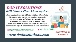 Best Online B2B Marketplace Clone System - DOD IT SOLUTIONS
