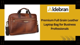 Premium Full Grain Leather Laptop Bag for Business Professionals
