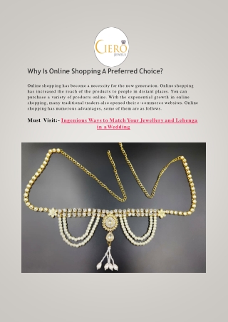 Why Is Online Shopping A Preferred Choice