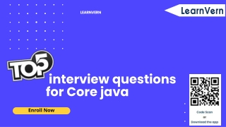 Top 5 interview questions for Core java
